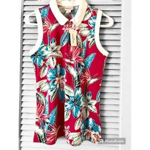 Tommy Bahama Women's Golf Pickleball Sleeveless Pink Shirt Size Small NWT
